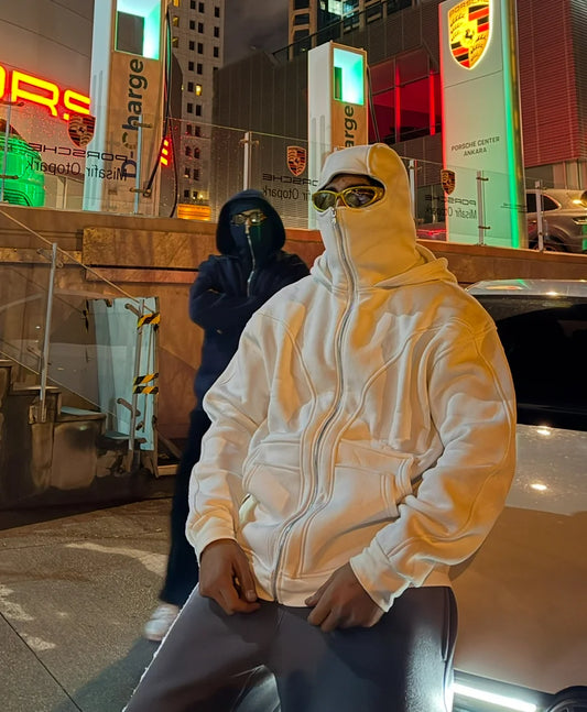 WHITE NINJA HOODIE