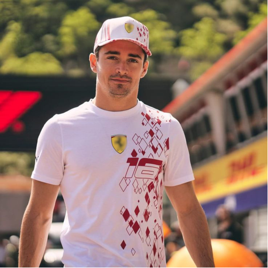 Charles Leclerc GP Monaco F1 Puma White T-shirt