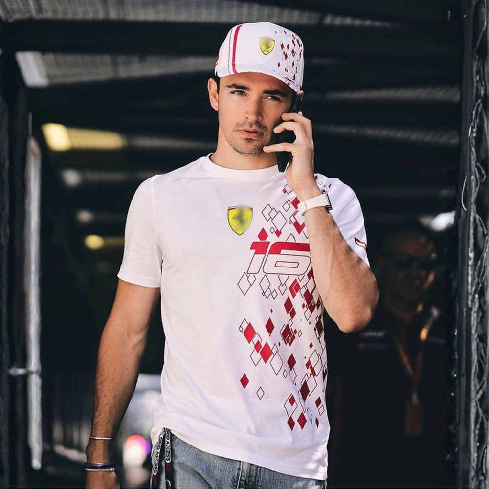 Charles Leclerc GP Monaco F1 Puma White T-shirt