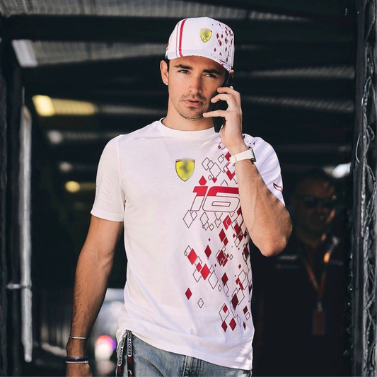 Charles Leclerc GP Monaco F1 Puma White T-shirt