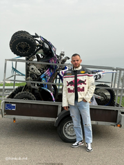 RedBull Race Pink Leather Jacket