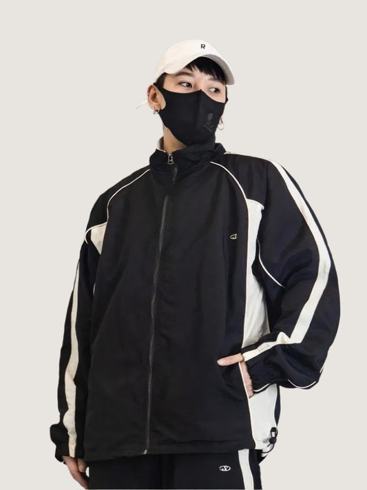American casual retro sports jacket stand collar jacket