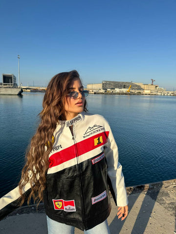 Ferrari F1 Racing Leather Jacket