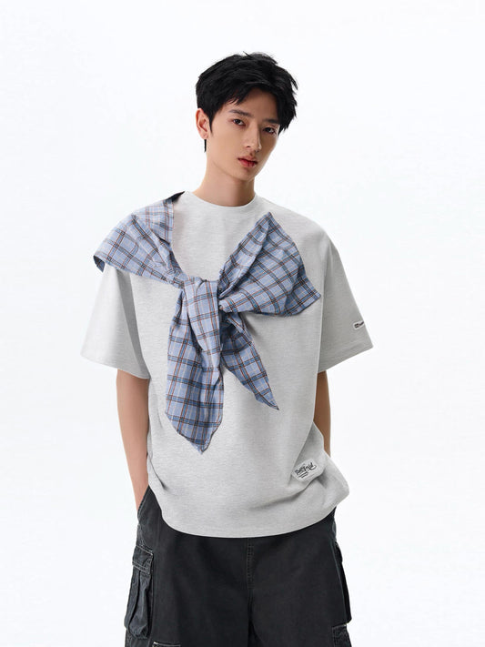 playable sleeved and loose casual t-shirt