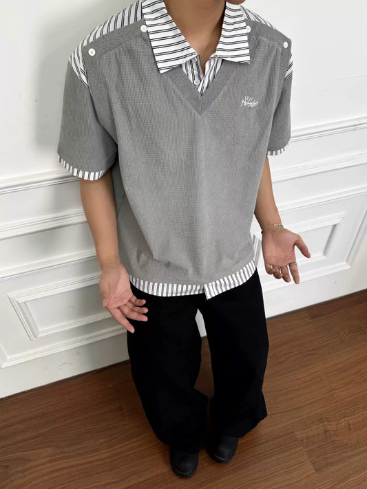 American style POLO shirt two piece T-shirt