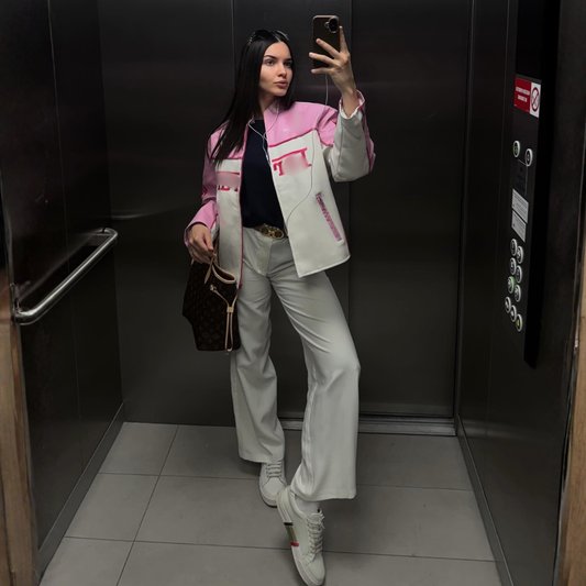 Formula Pink Leather Jacket