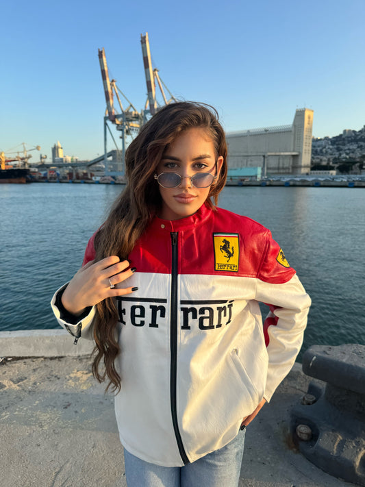 Formula 1 Ferrari Racing Leather Jacket