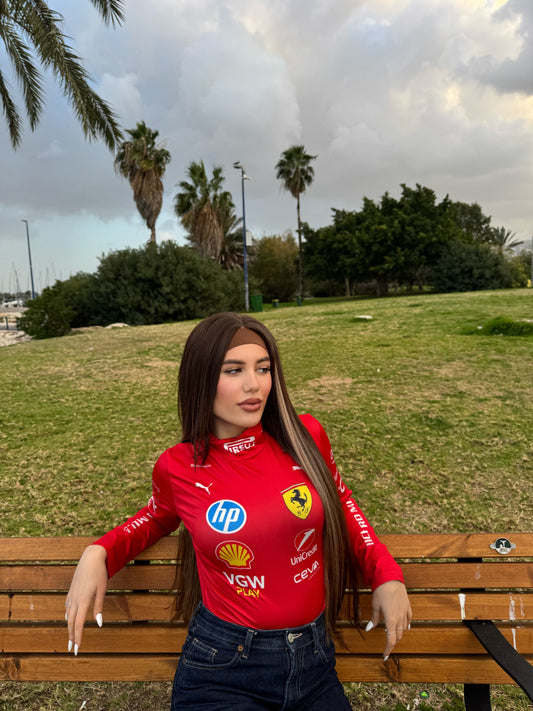 High Collar Ferrari Bodysuit