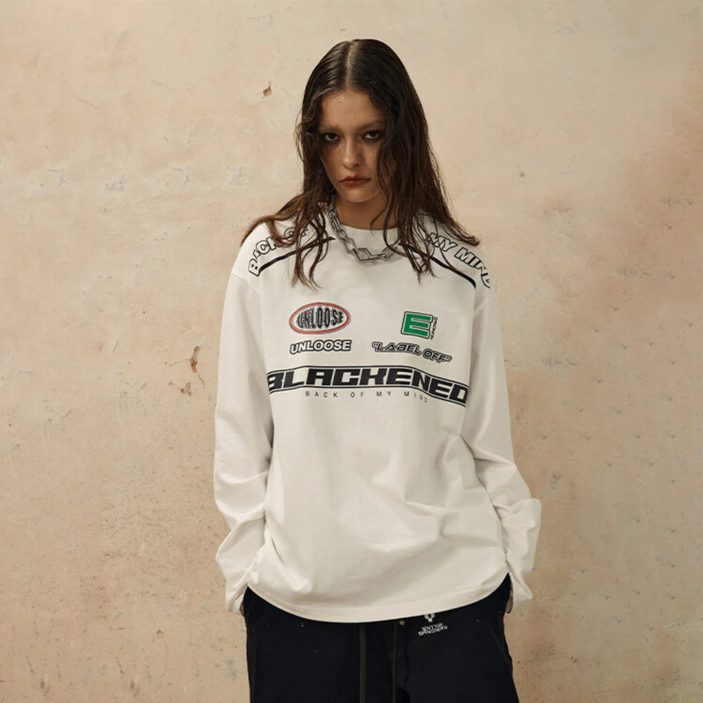 American Fashion Brand Original Same Style Motorcycle Loose Blouse