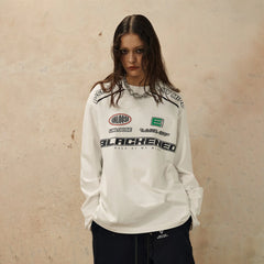 American Fashion Brand Original Same Style Motorcycle Loose Blouse