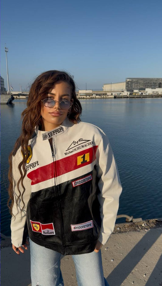 Ferrari F1 Racing Leather Jacket