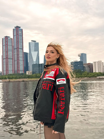 Ferrari F1 Racing Leather Jacket