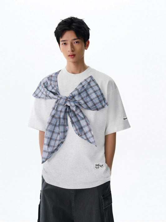 playable sleeved and loose casual t-shirt