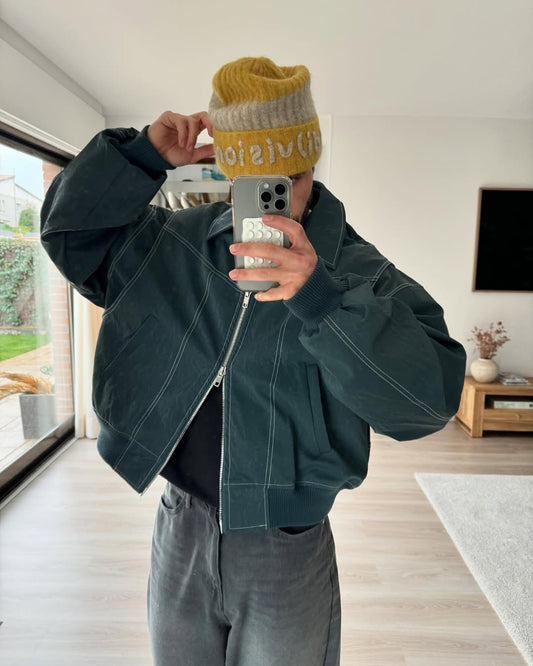 Oversized Contrast Deep Jacket