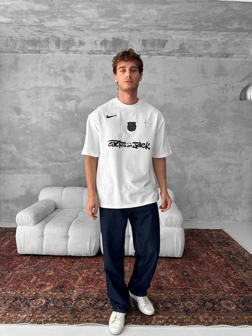Barcelona White oversized T-shirt